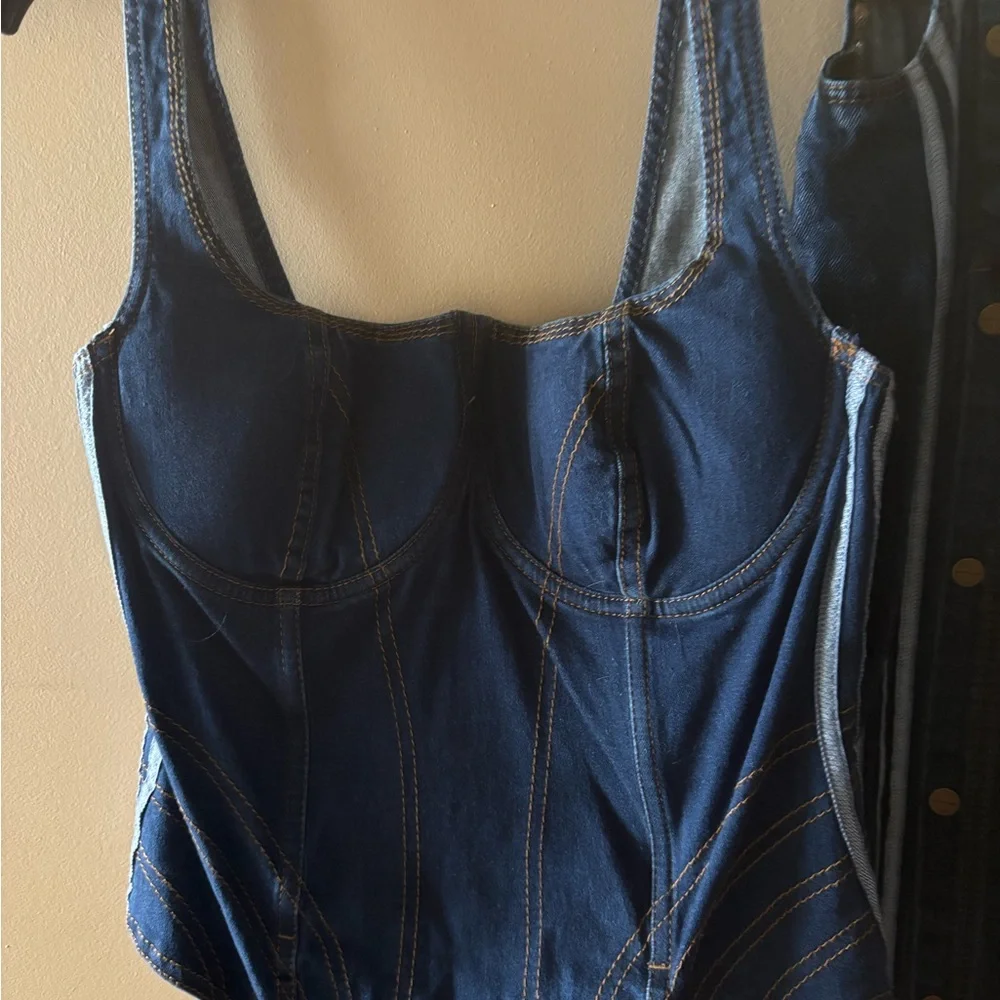 IVY PARK Blue Denim Overalls Cowboy Carter - Picture 10 of 10